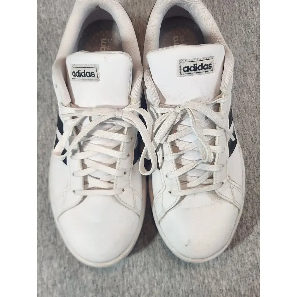 Adidas‎ Grand Court White Black Stripe Sneakers Women's Size 11 Casual Shoes